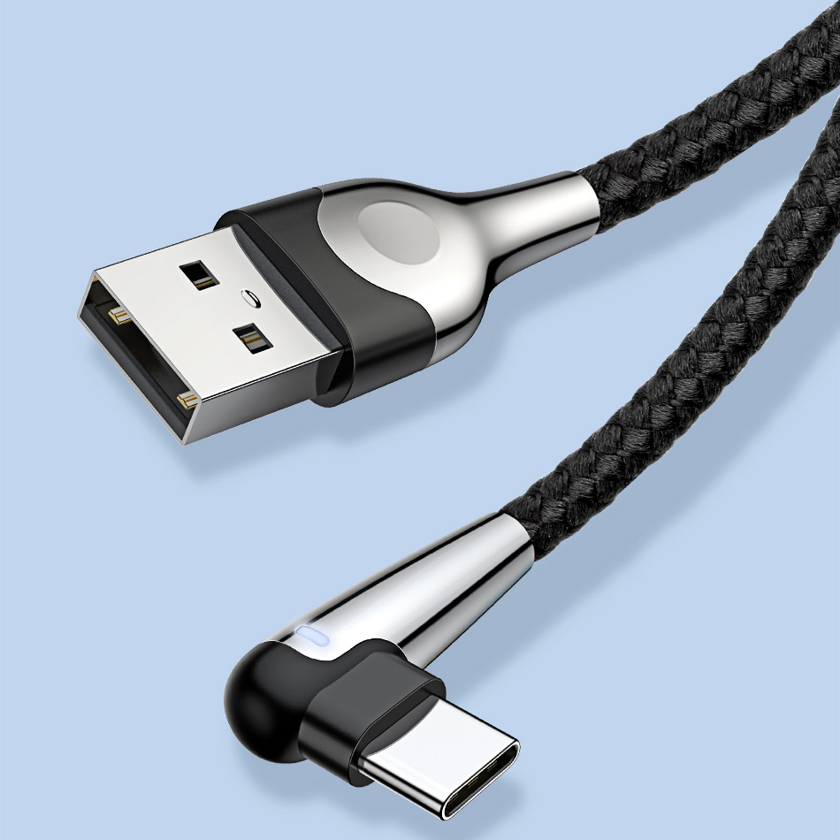 Baseus MVP 90 Degree USB Type-C Nylon Charging Cable (1m)