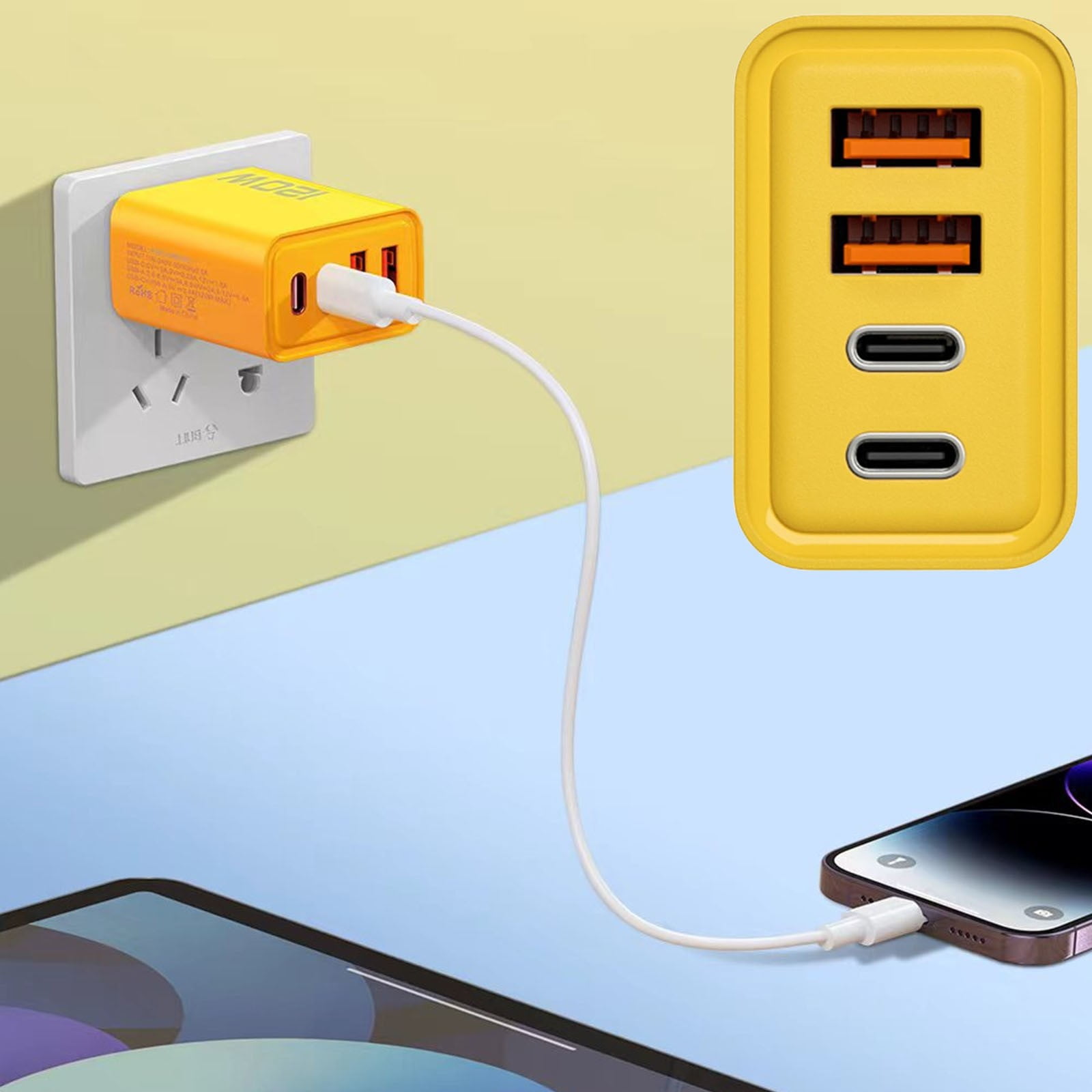 Neorosiri Cell Phone Charger Mobile Charging Block USB