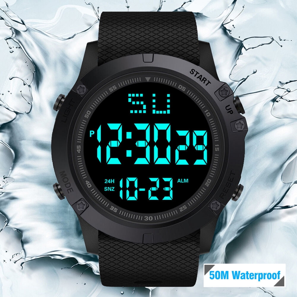 Waterproof Digital Sports Watch Military Tactical LED