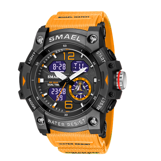Mens Digital Watch LED Backlight Wristwatch Outdoor Sport