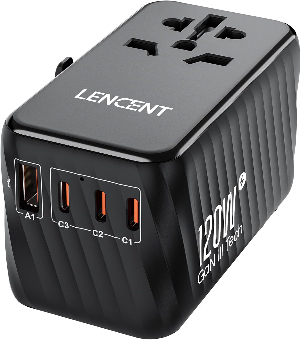 Lencent International Travel Adapter, 120W GaN Universal